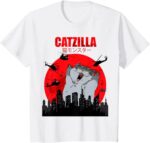 Camiseta Mujer Gato Japonés Catzilla Streetwear Manga Corta - Image 2